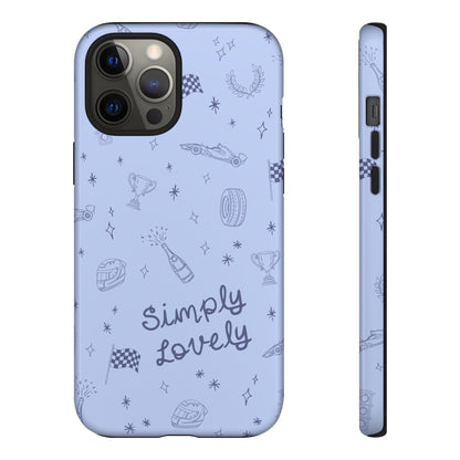 Blue Doodle "Simply Lovely" F1 Phone Case Design