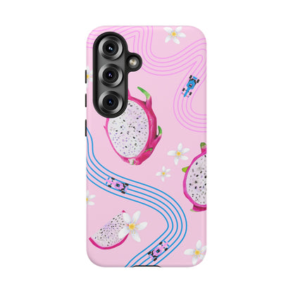 Pink F1 Alpine and Dragonfruit Phone Case, Trendy F1 Gift, Formula 1 Gift, Cute Fruit F1 Phone Case, Unique Phone Case
