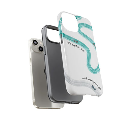 Mercedes F1 Phone Case Painted "its lights out and away we go", Trendy F1 Gift, Formula 1 Gift, Cute F1 Phone Case