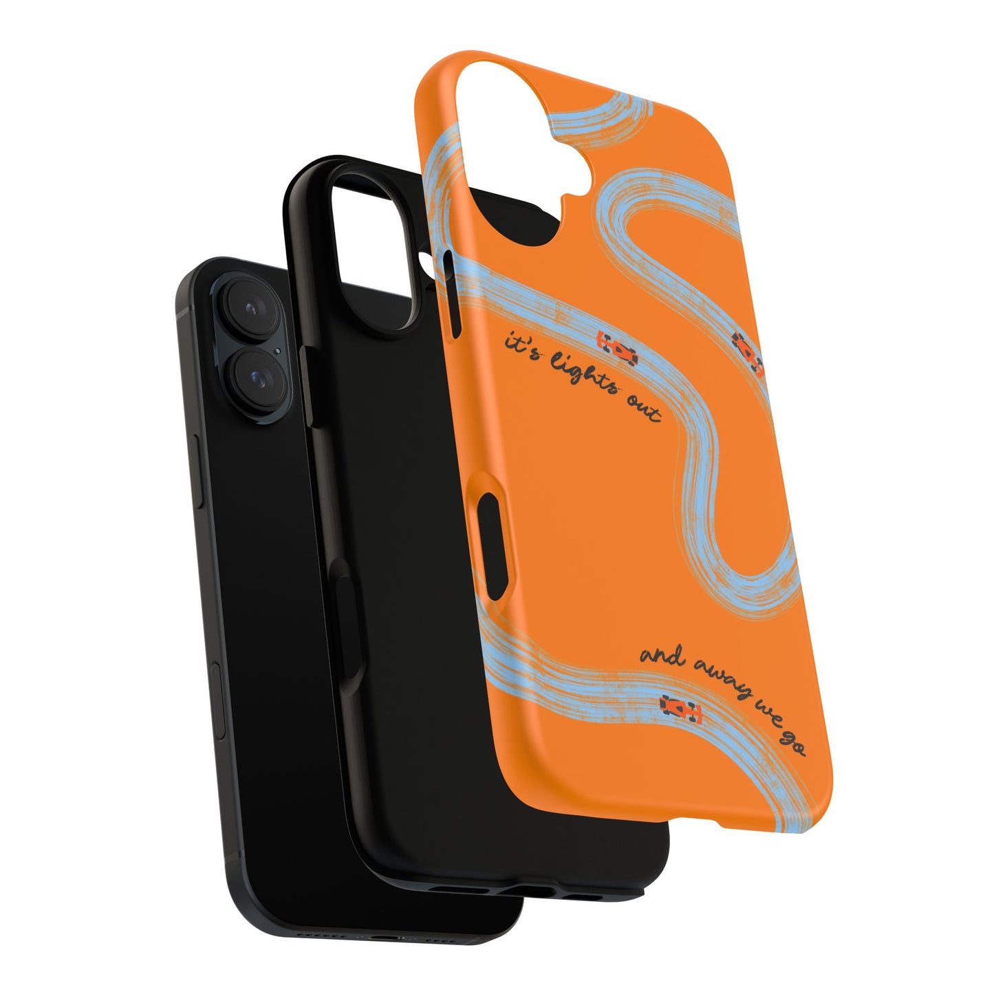 F1 Phone Case McLaren Painted "its lights out and away we go", Trendy F1 Gift, Formula 1 Gift, Cute F1 Phone Case, Phone Case