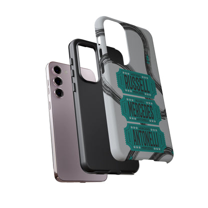 Mercedes F1 Phone Case Painted Ticket Stubs, Trendy F1 Gift, Formula 1 Gift, Cute F1 Phone Case