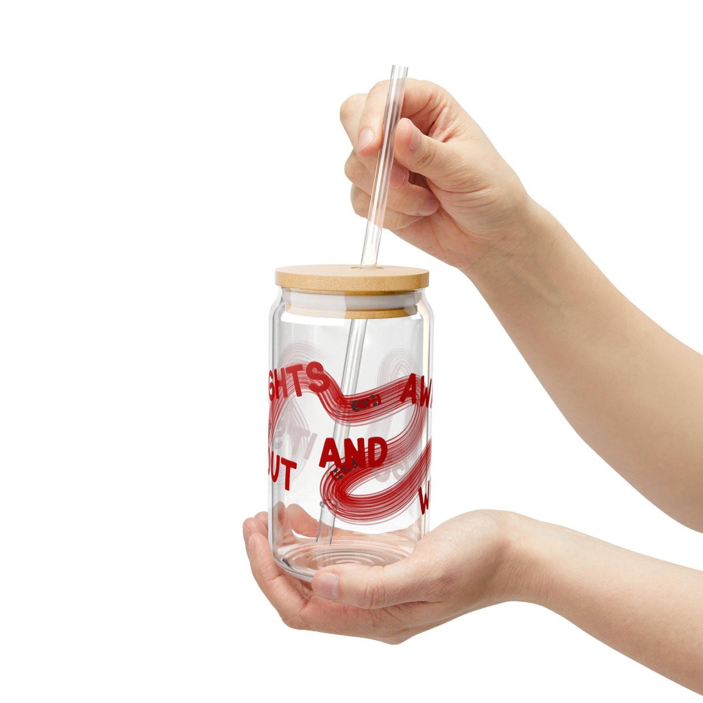 F1 Red It's Lights Out sipper glass | 16oz