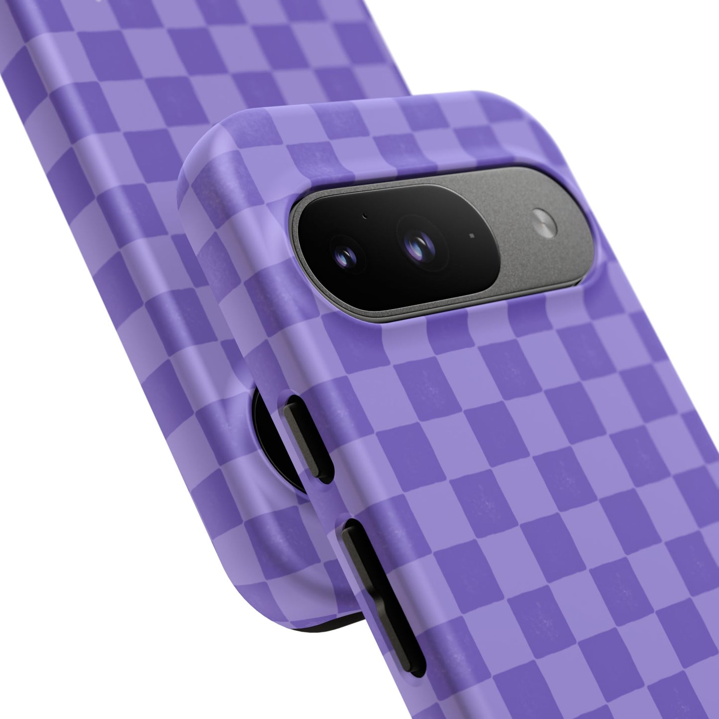 Simply Lovely Purple Checkered F1 Phone Case Design, Trendy F1 Gift, Formula 1 Gift, Cute F1 Phone Case