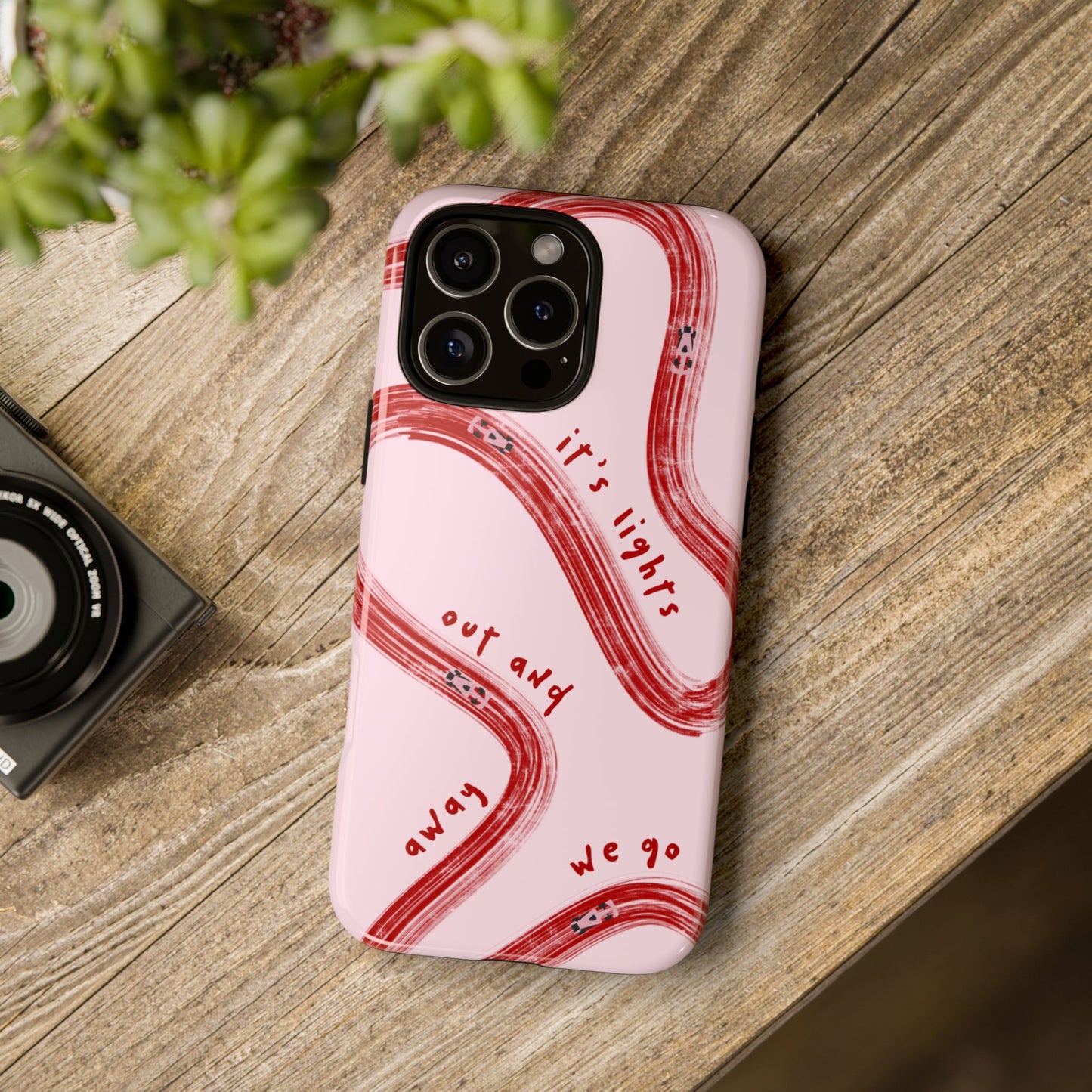 Pink and Red Lights Out F1 Phone Case Design, Trendy F1 Gift, Formula 1 Gift, Cute F1 Phone Case, Unique Formula One Phone Case