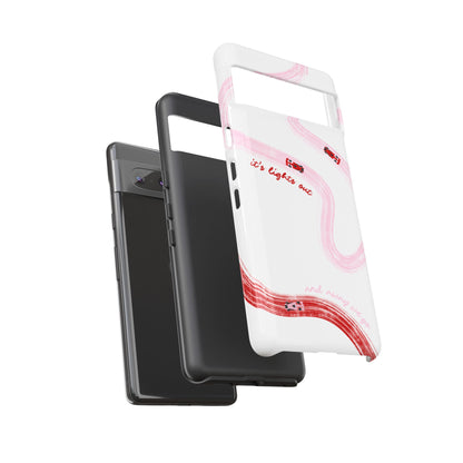 F1 Phone Case Pink and Red Painted "its lights out and away we go", Trendy F1 Gift, Formula 1 Gift, Cute F1 Phone Case, Unique Phone Case
