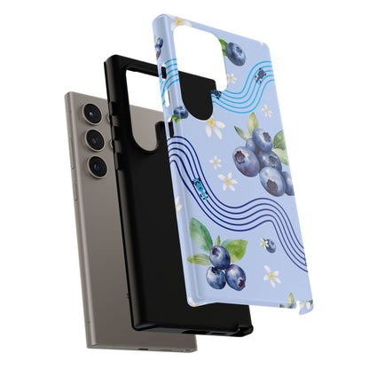 Blue F1 Williams and Blueberries Phone Case, Trendy F1 Gift, Formula 1 Gift, Cute Fruit F1 Phone Case, Unique Phone Case