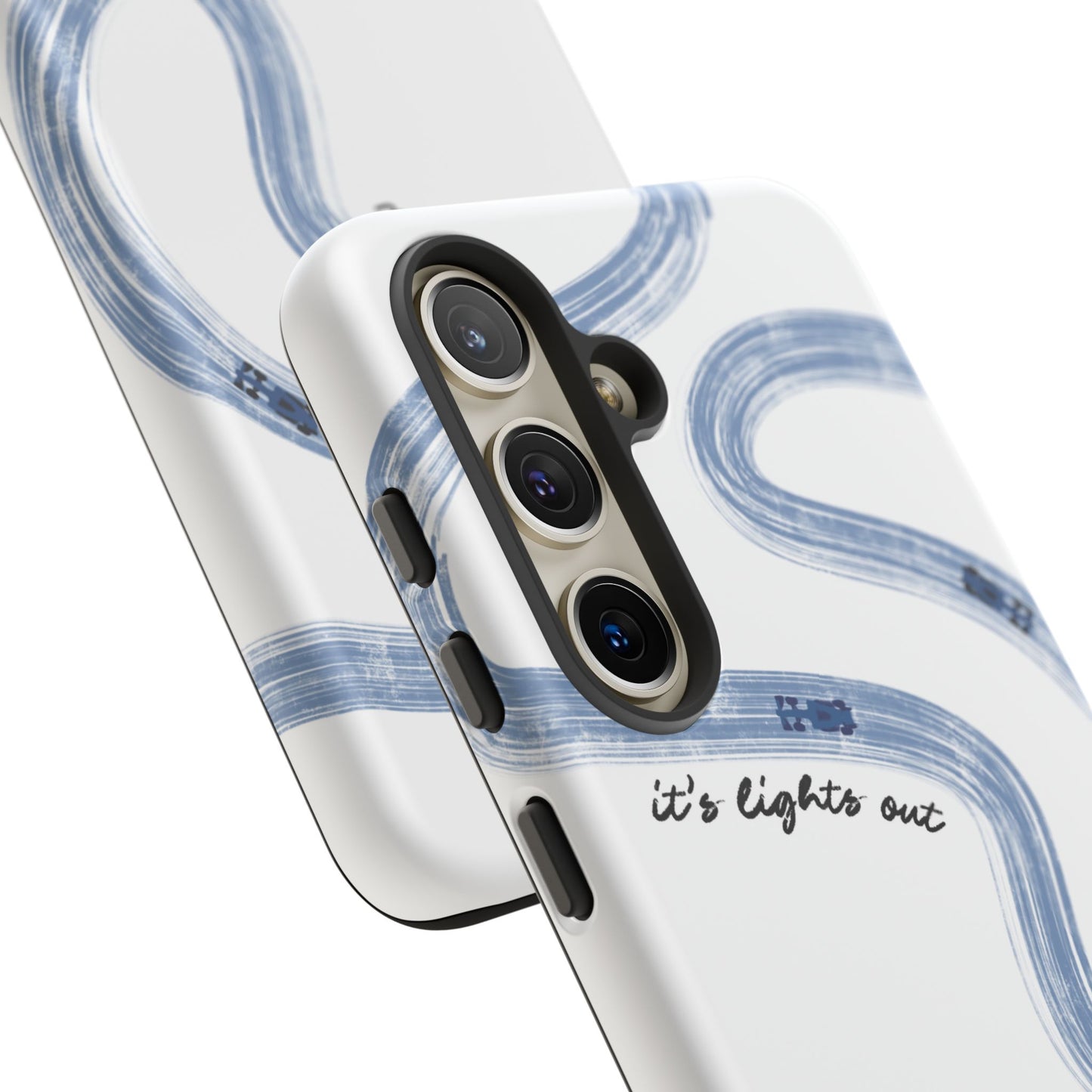 F1 Phone Case Blue Painted "its lights out and away we go", Trendy F1 Gift, Formula 1 Gift, Cute F1 Phone Case, Gift for F1 Fans