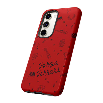 F1 Ferrari Racing Doodle "Forza Ferrari" F1 Phone Case Design