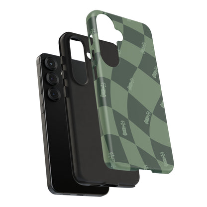 F1 Phone Case Green Checkerboard Design, Trendy F1 Gift, Formula 1 Gift, Cute F1 Phone Case, Unique Formula One Phone Case