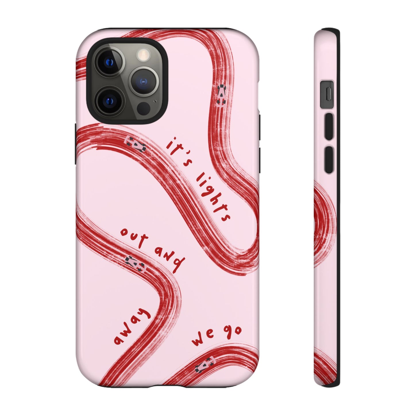 Pink and Red Lights Out F1 Phone Case Design, Trendy F1 Gift, Formula 1 Gift, Cute F1 Phone Case, Unique Formula One Phone Case