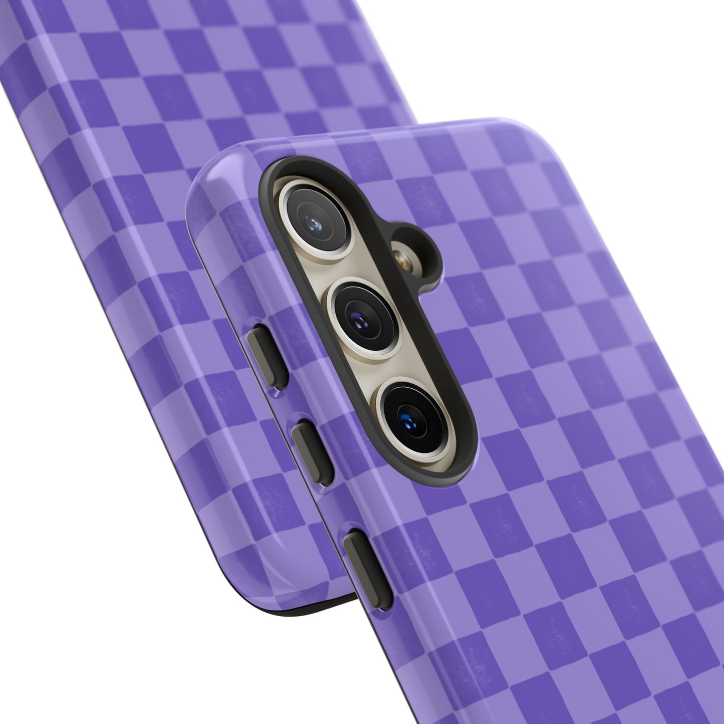 Simply Lovely Purple Checkered F1 Phone Case Design, Trendy F1 Gift, Formula 1 Gift, Cute F1 Phone Case