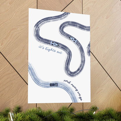 Blue F1 Matte Vertical Poster | F1 Giclée Art Print (US SIZING)