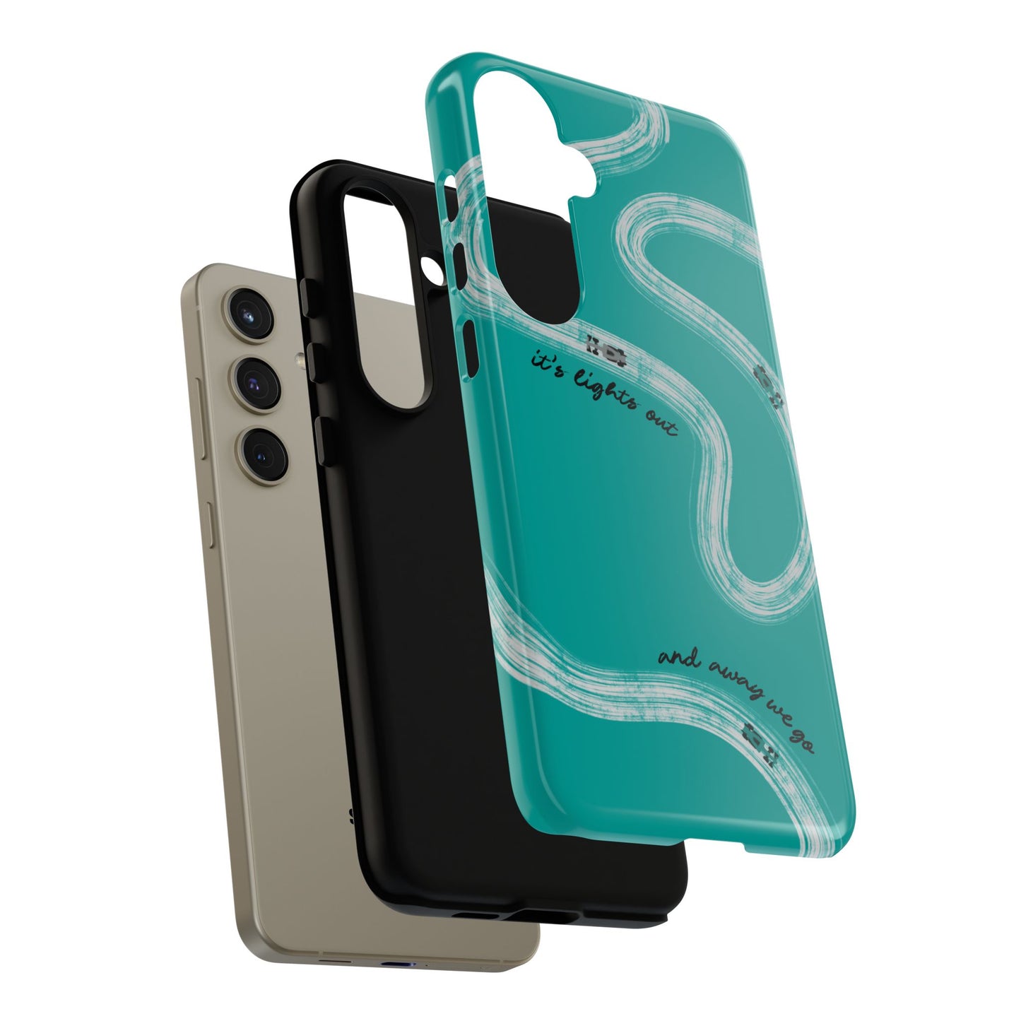 Mercedes F1 Phone Case Painted "its lights out and away we go", Trendy F1 Gift, Formula 1 Gift, Cute F1 Phone Case
