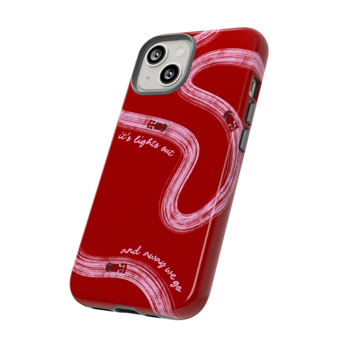 Red and Pink Lights Out F1 Phone Case Design, Trendy F1 Gift, Formula 1 Gift, Cute F1 Phone Case, Unique Formula One Phone Case