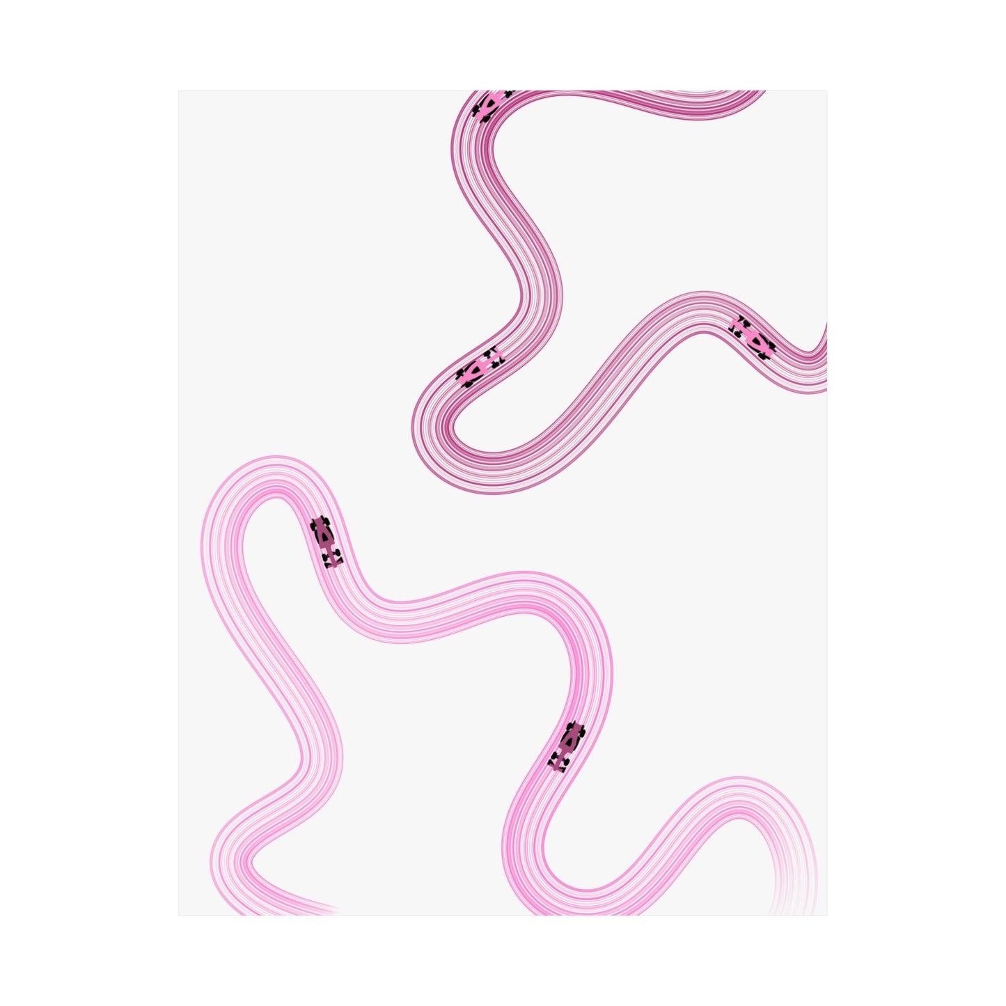 Pink F1 Matte Vertical Poster | Formula 1 Art Print (US SIZING)