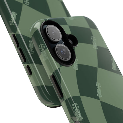 F1 Phone Case Green Checkerboard Design, Trendy F1 Gift, Formula 1 Gift, Cute F1 Phone Case, Unique Formula One Phone Case