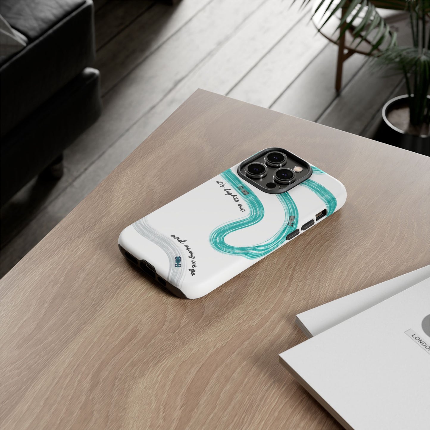 Mercedes F1 Phone Case Painted "its lights out and away we go", Trendy F1 Gift, Formula 1 Gift, Cute F1 Phone Case