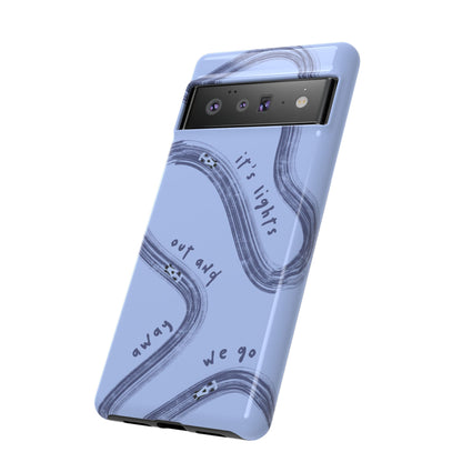 Blue Lights Out F1 Phone Case Design, Trendy F1 Gift, Formula 1 Gift, Cute F1 Phone Case, Unique Formula One Phone Case