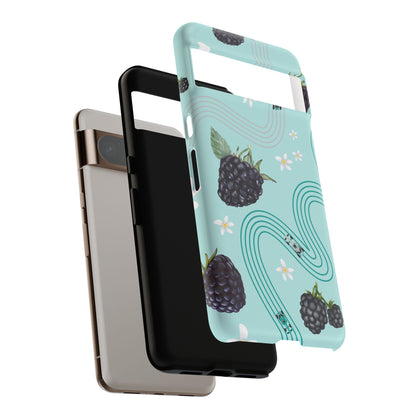 Teal F1 Mercedes and Blackberries Phone Case , Trendy F1 Gift, Formula 1 Gift, Cute Fruit F1 Phone Case, Unique Phone Case