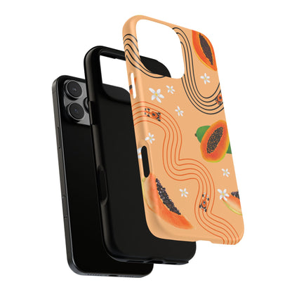 Orange F1 McLaren and Papaya Phone Case, Trendy F1 Gift, Formula 1 Gift, Cute Fruit F1 Phone Case, Unique Phone Case