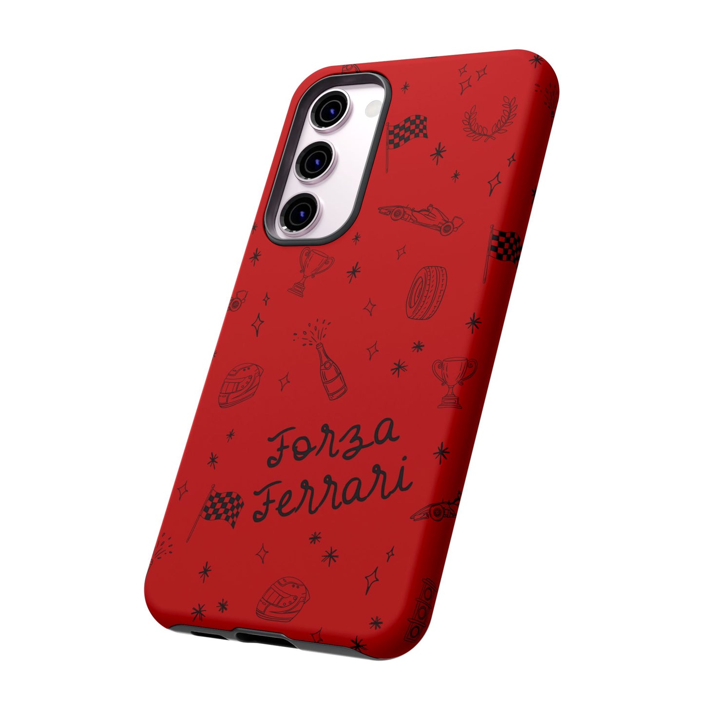 F1 Ferrari Racing Doodle "Forza Ferrari" F1 Phone Case Design