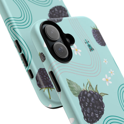 Teal F1 Mercedes and Blackberries Phone Case , Trendy F1 Gift, Formula 1 Gift, Cute Fruit F1 Phone Case, Unique Phone Case