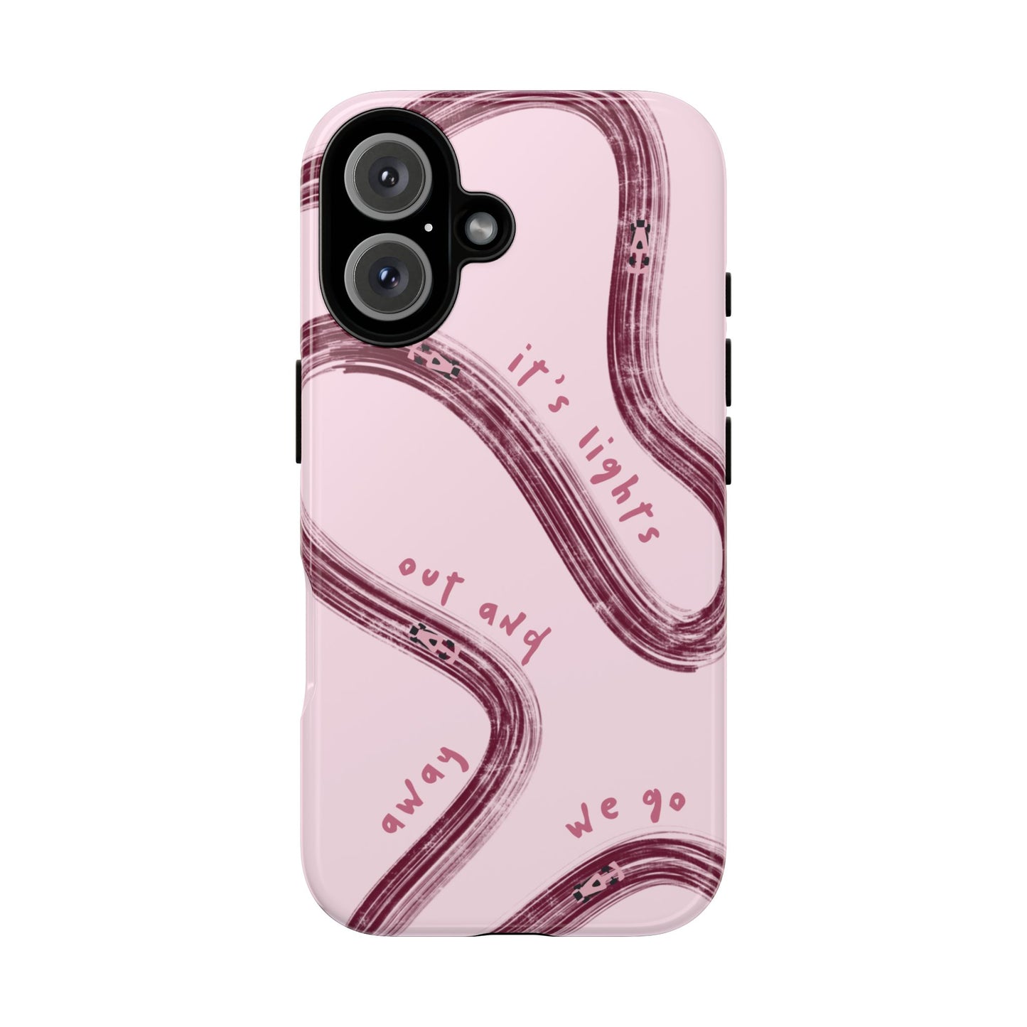Pink Lights Out F1 Phone Case Design, Trendy F1 Gift, Formula 1 Gift, Cute F1 Phone Case, Unique Formula One Phone Case