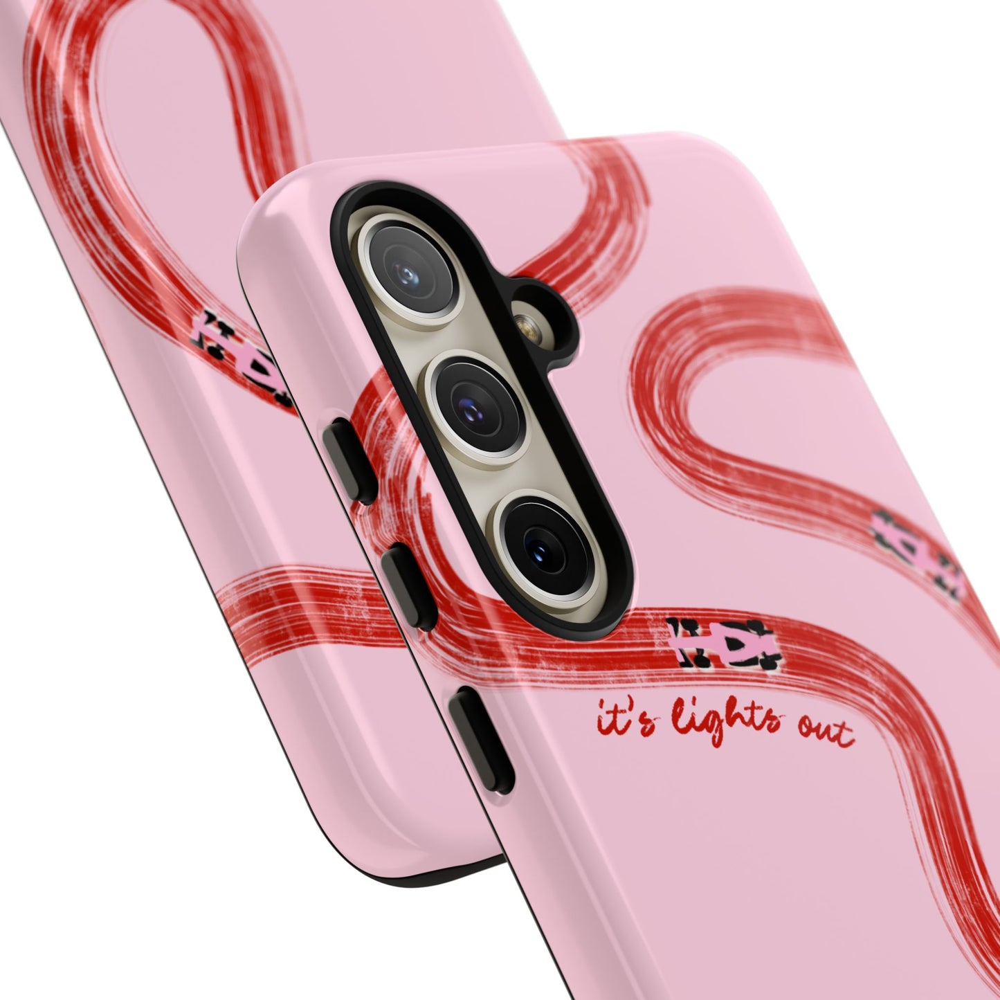 F1 Phone Case Pink and Red Painted "its lights out and away we go", Trendy F1 Gift, Formula 1 Gift, Cute F1 Phone Case, Unique Phone Case