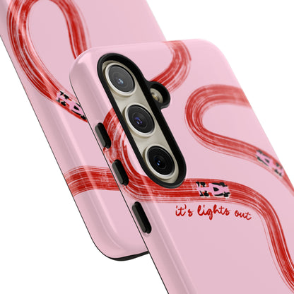 F1 Phone Case Pink and Red Painted "its lights out and away we go", Trendy F1 Gift, Formula 1 Gift, Cute F1 Phone Case, Unique Phone Case