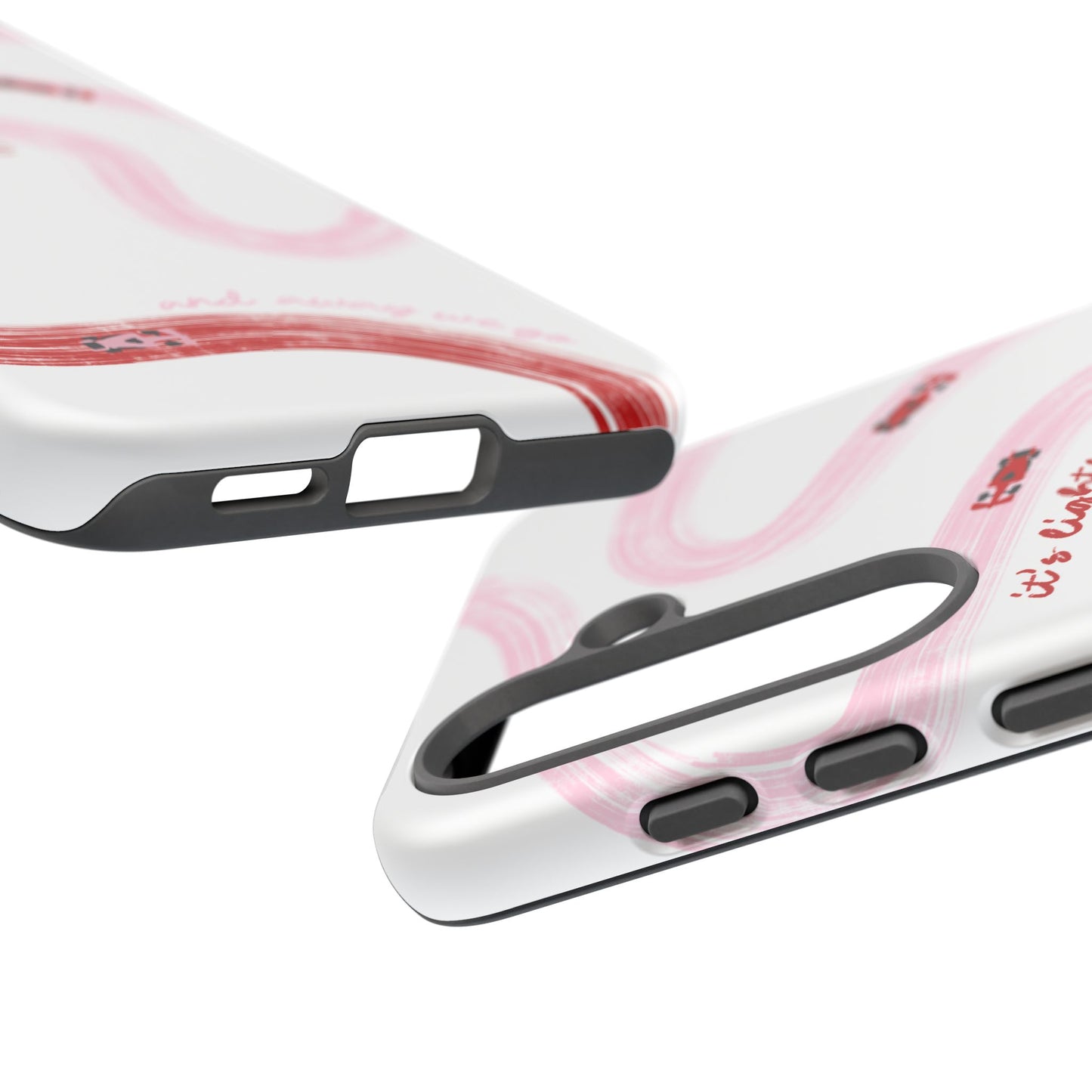 F1 Phone Case Pink and Red Painted "its lights out and away we go", Trendy F1 Gift, Formula 1 Gift, Cute F1 Phone Case, Unique Phone Case
