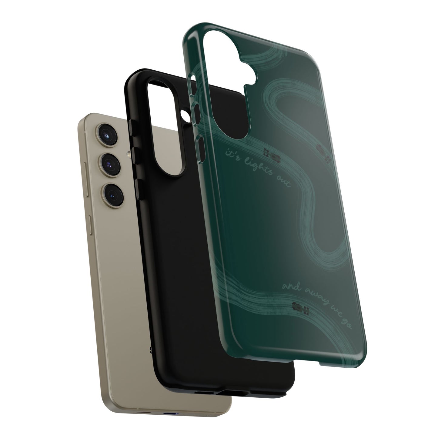F1 Phone Case Monochrome Green Painted "its lights out and away we go", Trendy F1 Gift, Formula 1 Gift, Cute F1 Phone Case, Phone Case