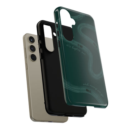 F1 Phone Case Monochrome Green Painted "its lights out and away we go", Trendy F1 Gift, Formula 1 Gift, Cute F1 Phone Case, Phone Case