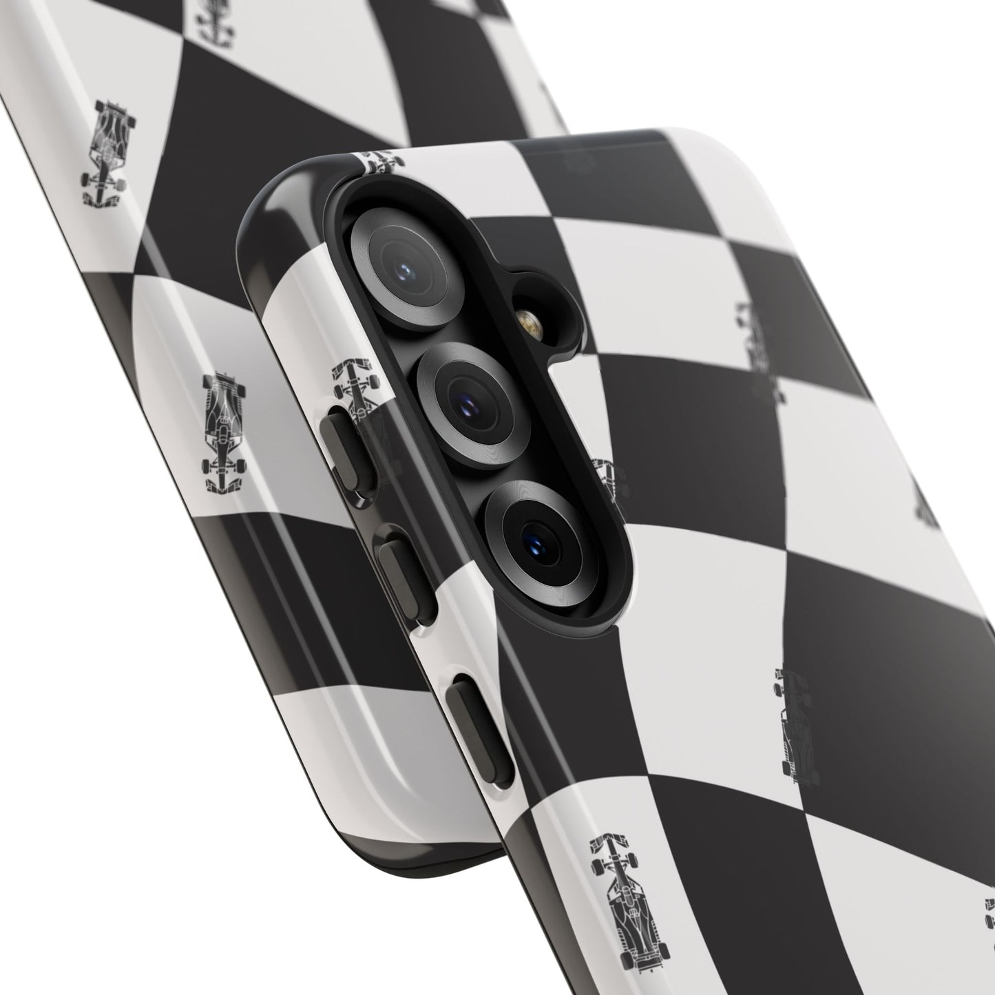 F1 Phone Case Black and White Checkered Design, Trendy F1 Gift, Formula 1 Gift, Cute F1 Phone Case, Unique Formula One Phone Case