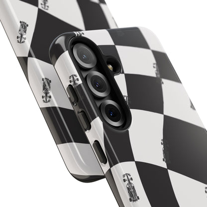 F1 Phone Case Black and White Checkered Design, Trendy F1 Gift, Formula 1 Gift, Cute F1 Phone Case, Unique Formula One Phone Case