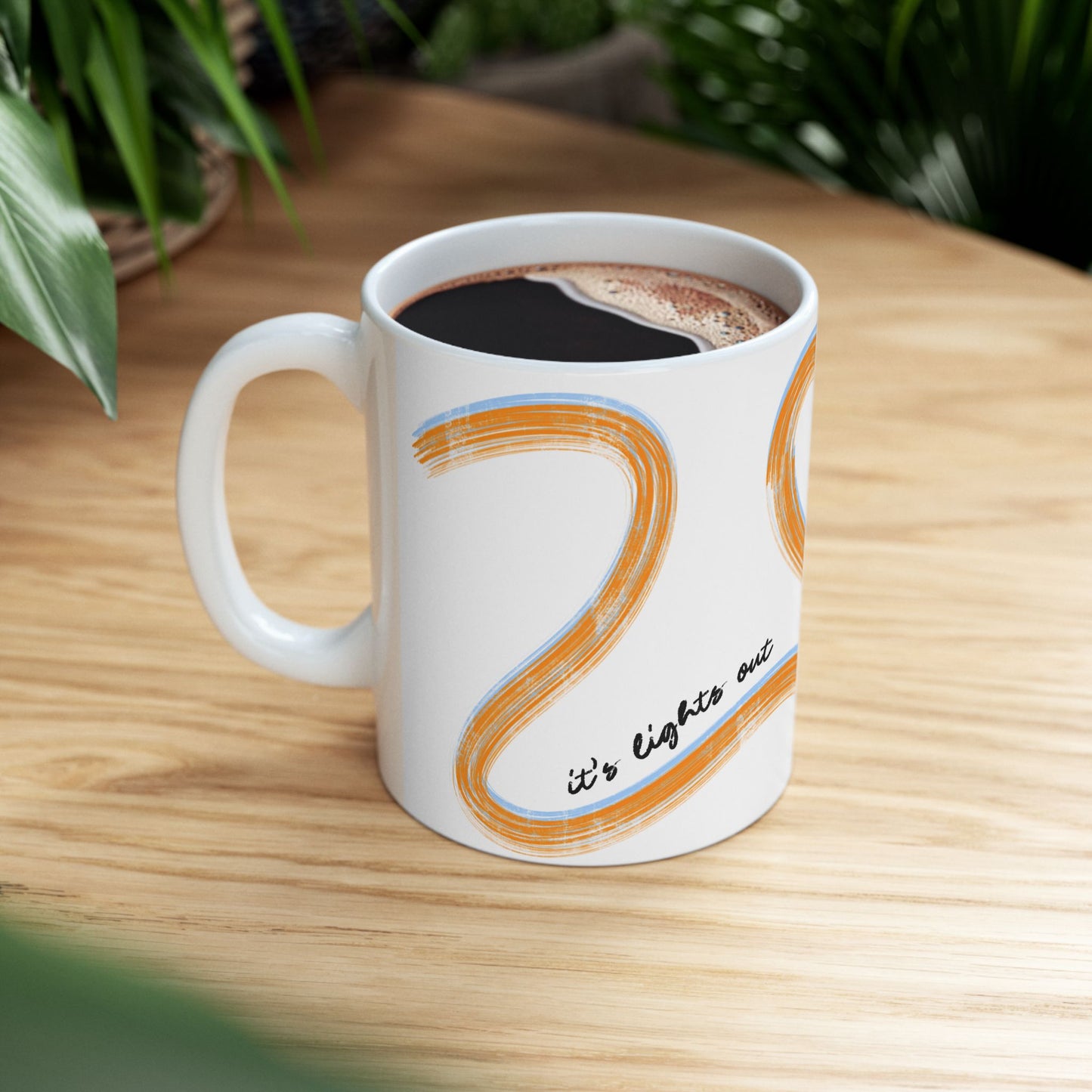 McLaren Orange Painted It's Lights Out and Away We Go Mug, Unique Gift for Coffee Lovers, Whimsical Formula 1 Gift