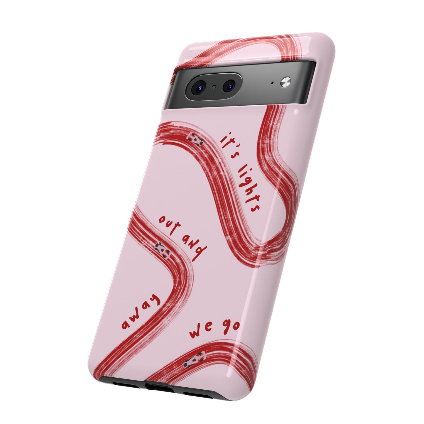 Pink and Red Lights Out F1 Phone Case Design, Trendy F1 Gift, Formula 1 Gift, Cute F1 Phone Case, Unique Formula One Phone Case