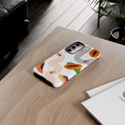 F1 McLaren and Papaya Phone Case , Trendy F1 Gift, Formula 1 Gift, Cute Fruit F1 Phone Case, Unique Phone Case