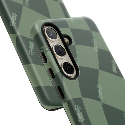 F1 Phone Case Green Checkerboard Design, Trendy F1 Gift, Formula 1 Gift, Cute F1 Phone Case, Unique Formula One Phone Case