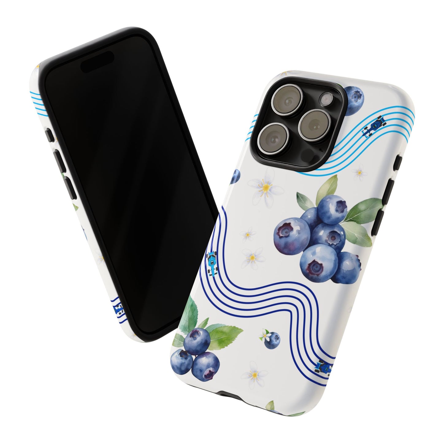 F1 Williams and Blueberries Phone Case, Trendy F1 Gift, Formula 1 Gift, Cute Fruit F1 Phone Case, Unique Phone Case