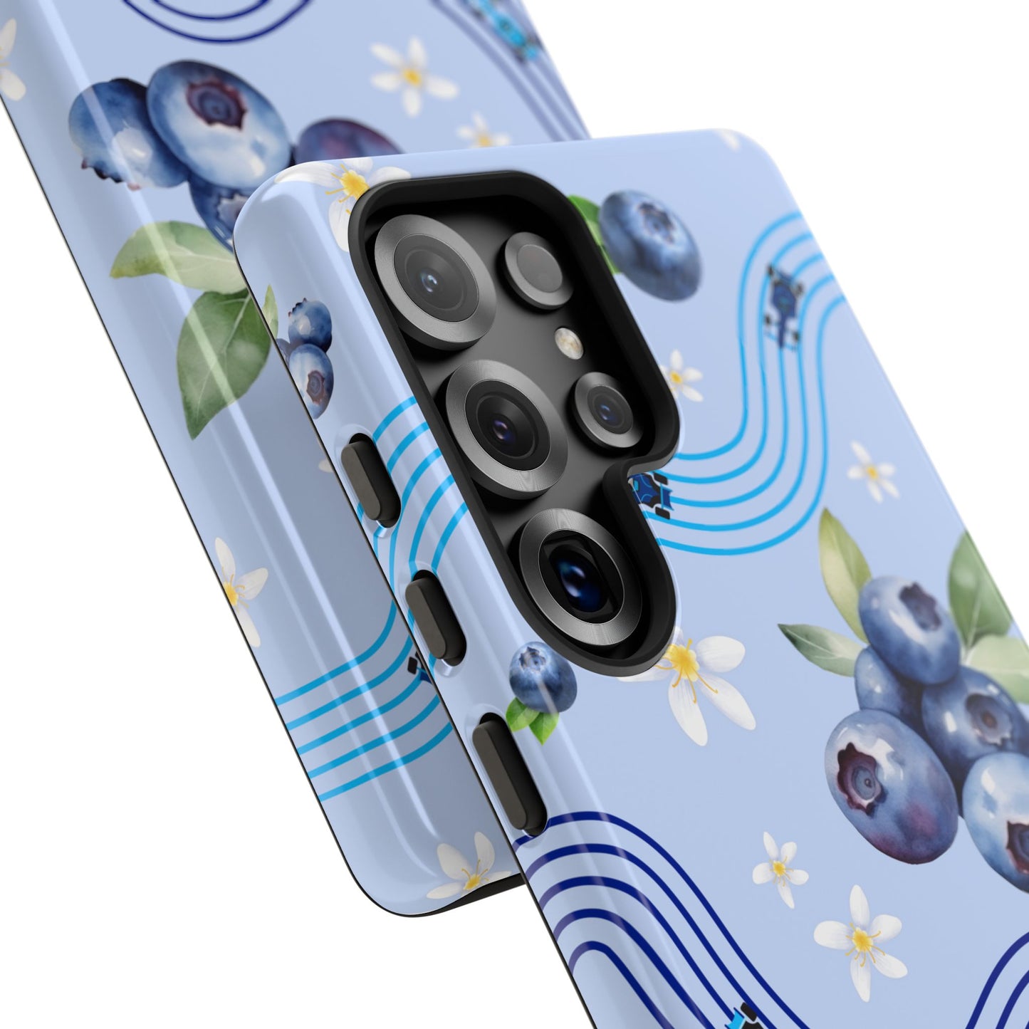 Blue F1 Williams and Blueberries Phone Case, Trendy F1 Gift, Formula 1 Gift, Cute Fruit F1 Phone Case, Unique Phone Case