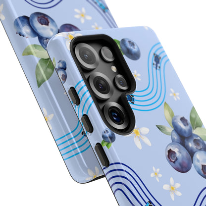 Blue F1 Williams and Blueberries Phone Case, Trendy F1 Gift, Formula 1 Gift, Cute Fruit F1 Phone Case, Unique Phone Case