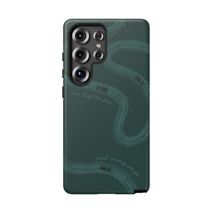 F1 Phone Case Monochrome Green Painted "its lights out and away we go", Trendy F1 Gift, Formula 1 Gift, Cute F1 Phone Case, Phone Case
