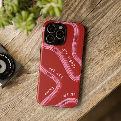 Red and Pink Lights Out F1 Phone Case Design, Trendy F1 Gift, Formula 1 Gift, Cute F1 Phone Case, Unique Formula One Phone Case