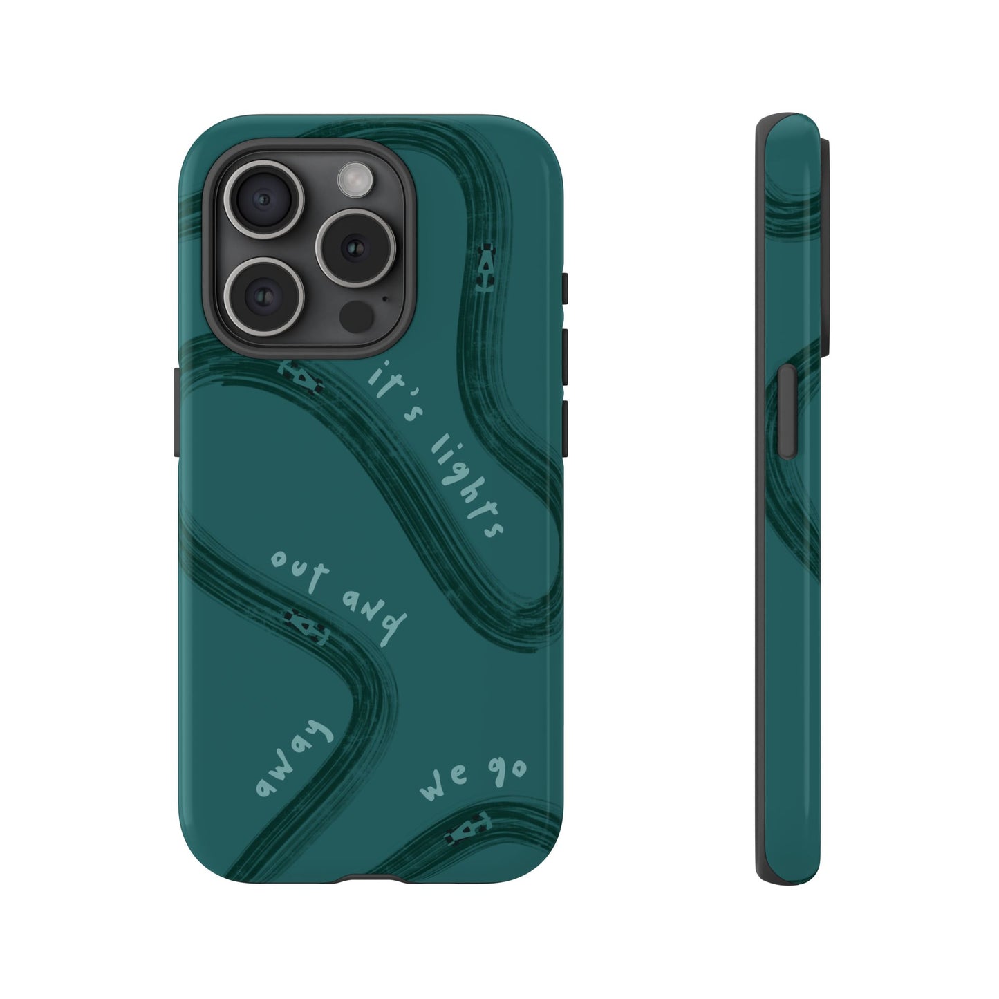 Teal Lights Out F1 Phone Case Design, Trendy F1 Gift, Formula 1 Gift, Cute F1 Phone Case, Unique Formula One Phone Case