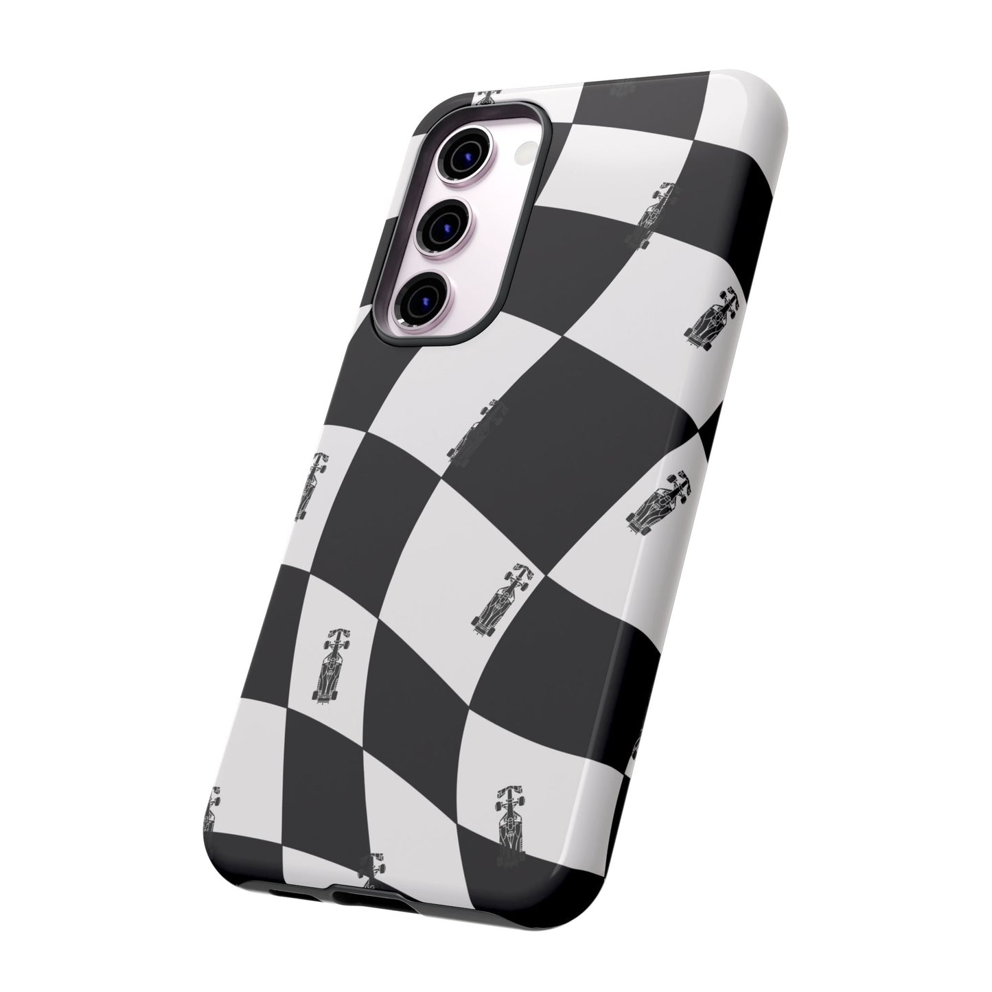 F1 Phone Case Black and White Checkered Design, Trendy F1 Gift, Formula 1 Gift, Cute F1 Phone Case, Unique Formula One Phone Case