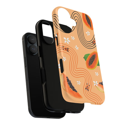 Orange F1 McLaren and Papaya Phone Case, Trendy F1 Gift, Formula 1 Gift, Cute Fruit F1 Phone Case, Unique Phone Case