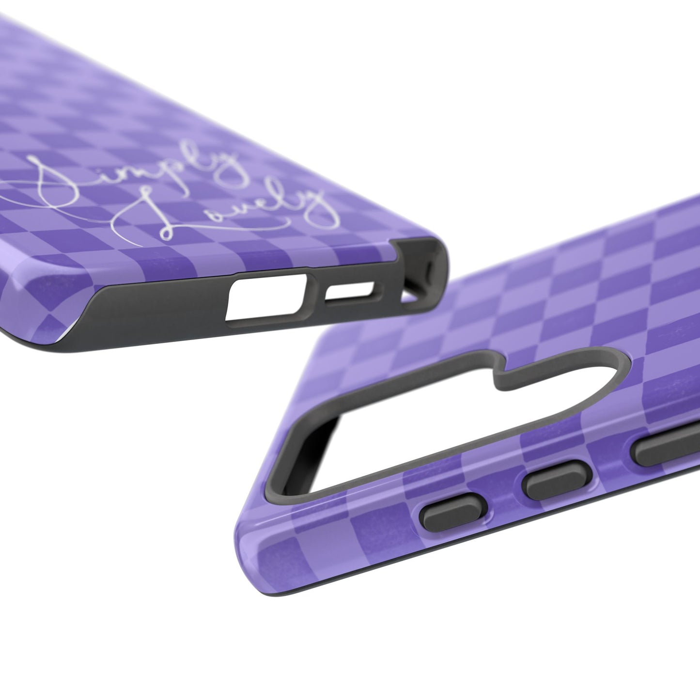 Simply Lovely Purple Checkered F1 Phone Case Design, Trendy F1 Gift, Formula 1 Gift, Cute F1 Phone Case