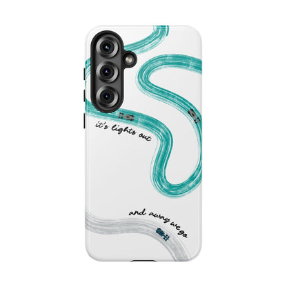 Mercedes F1 Phone Case Painted "its lights out and away we go", Trendy F1 Gift, Formula 1 Gift, Cute F1 Phone Case
