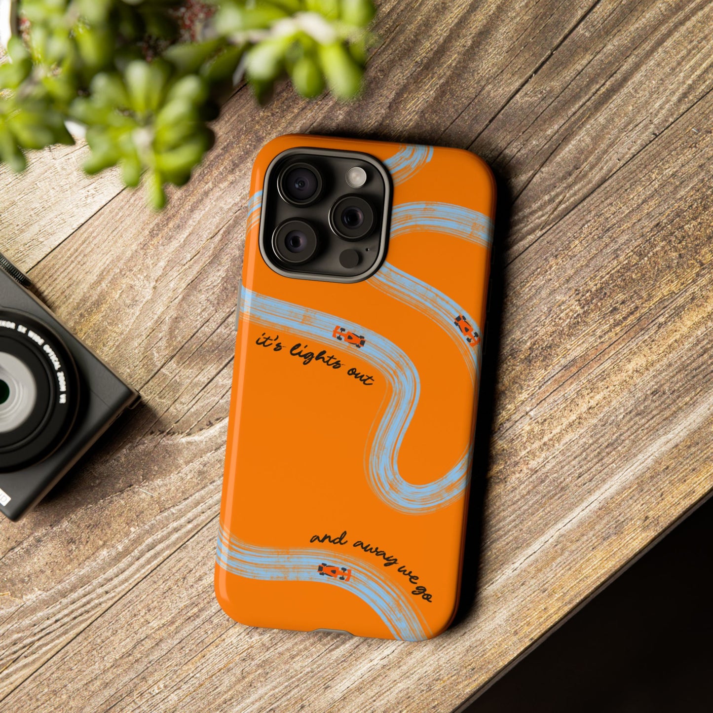 F1 Phone Case McLaren Painted "its lights out and away we go", Trendy F1 Gift, Formula 1 Gift, Cute F1 Phone Case, Phone Case