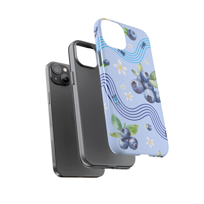 Blue F1 Williams and Blueberries Phone Case, Trendy F1 Gift, Formula 1 Gift, Cute Fruit F1 Phone Case, Unique Phone Case